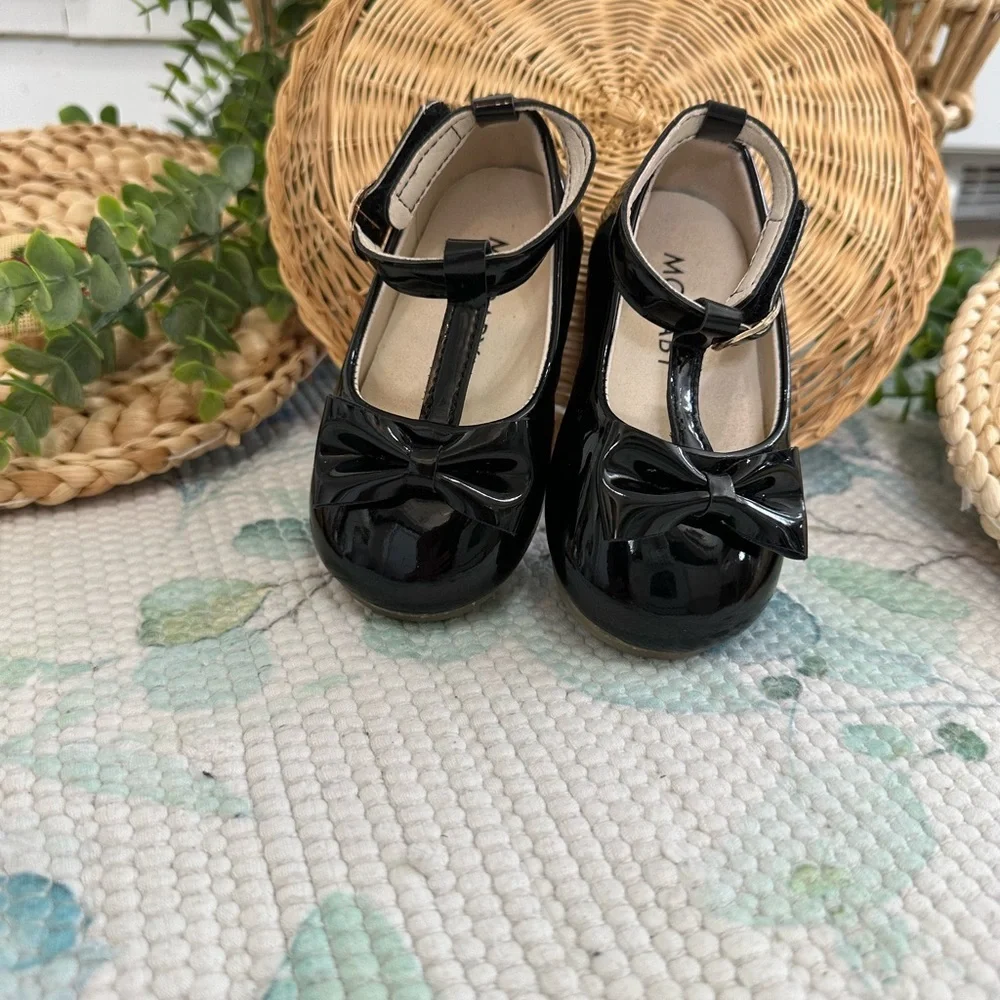 MG Baby Toddler Girl’s Black Bow Knot Mary Jane Dress Shoes Size 6